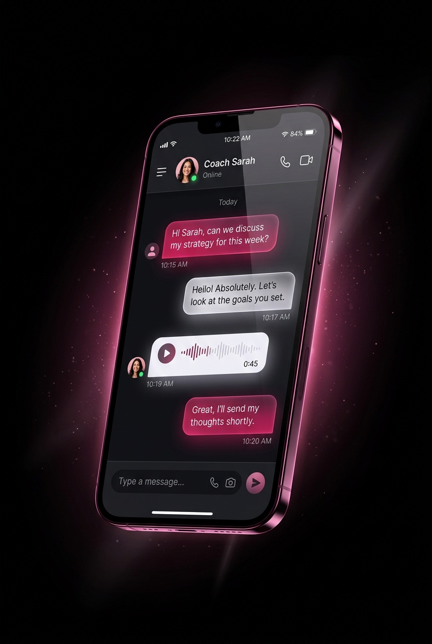 Messagerie avec le coach